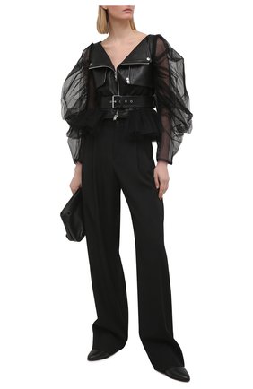 Женская кожаная куртка ALEXANDER MCQUEEN черного цвета по цене 331500 руб., арт. 659837/Q5AF7 | Фото 2 Женская кожаная куртка ALEXANDER MCQUEEN черного цвета, арт. 659837/Q5AF7 | Фото 2