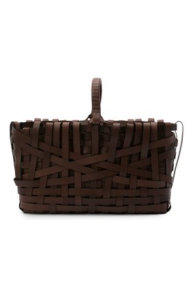 Женский сумка woven large JIL SANDER темно-коричневого цвета по цене 261500 руб., арт. JSPS851523-WSB00079 | Фото 1 Женский сумка woven large JIL SANDER темно-коричневого цвета, арт. JSPS851523-WSB00079 | Фото 1 (Материал: Натуральная кожа; Ошибки технического описания: Нет ширины; Размер: large; Сумки-технические: Сумки-шопперы)