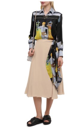 Женская шелковая юбка LANVIN светло-бежевого цвета по цене 116000 руб., арт. RW-ST417T-4868-P21 | Фото 2 Женская шелковая юбка LANVIN светло-бежевого цвета, арт. RW-ST417T-4868-P21 | Фото 2