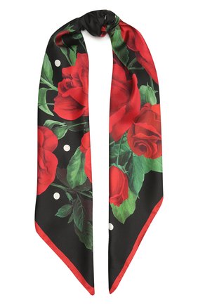 Женский шелковый платок DOLCE & GABBANA красного цвета по цене 31100 руб., арт. FN090R/GDW85 | Фото 1 Женский шелковый платок DOLCE & GABBANA красного цвета, арт. FN090R/GDW85 | Фото 1
