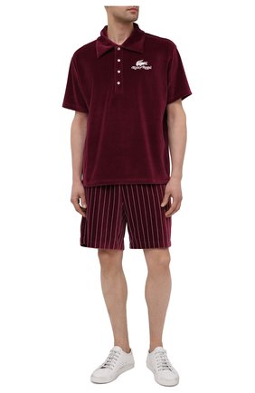 Мужские хлопковые шорты lacoste x ricky regal LACOSTE бордового цвета по цене 12980 руб., арт. GH1784 | Фото 2 Мужские хлопковые шорты lacoste x ricky regal LACOSTE бордового цвета, арт. GH1784 | Фото 2