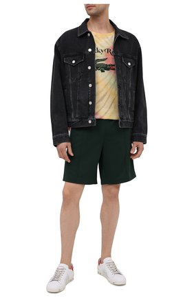 Мужская хлопковая футболка lacoste x ricky regal LACOSTE разноцветного цвета по цене 8980 руб., арт. TH1766 | Фото 2 Мужская хлопковая футболка lacoste x ricky regal LACOSTE разноцветного цвета, арт. TH1766 | Фото 2
