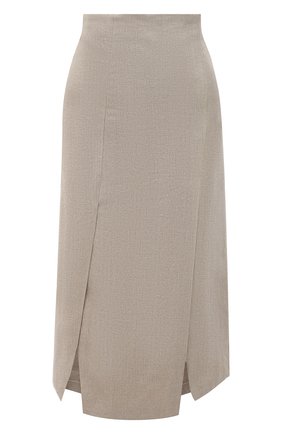 Женская льняная юбка BRUNELLO CUCINELLI золотого цвета по цене 108000 руб., арт. MH169G3080 | Фото 1 Женская льняная юбка BRUNELLO CUCINELLI золотого цвета, арт. MH169G3080 | Фото 1