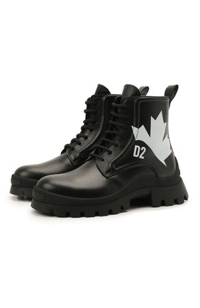 Женские кожаные ботинки DSQUARED2 черного цвета по цене 57150 руб., арт. ABW0128 01503900 | Фото 1 Женские кожаные ботинки DSQUARED2 черного цвета, арт. ABW0128 01503900 | Фото 1