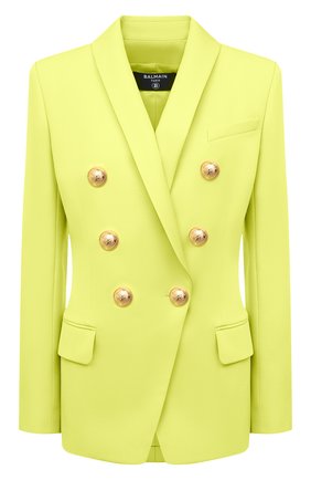 Женский шерстяной жакет BALMAIN зеленого цвета по цене 199500 руб., арт. VF0SH020/167L | Фото 1 Женский шерстяной жакет BALMAIN зеленого цвета, арт. VF0SH020/167L | Фото 1