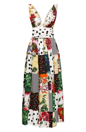 Женское хлопковое платье DOLCE & GABBANA разноцветного цвета по цене 289500 руб., арт. F6K8PT/GDX82 | Фото 1 Женское хлопковое платье DOLCE & GABBANA разноцветного цвета, арт. F6K8PT/GDX82 | Фото 1