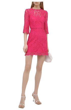 Женское платье DOLCE & GABBANA розового цвета по цене 173500 руб., арт. F6F2GT/HLMHW | Фото 2 Женское платье DOLCE & GABBANA розового цвета, арт. F6F2GT/HLMHW | Фото 2