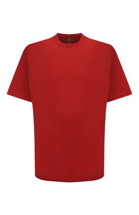 Мужская хлопковая футболка KAZUYUKI KUMAGAI красного цвета, арт. KJ11-017 | Фото 1 (Материал внешний: Хлопок; Длина (для топов): Стандартные; Рукава: Короткие; Принт: Без принта; Стили: Минимализм)