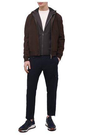 Мужской хлопковая толстовка Z ZEGNA темно-серого цвета по цене 33350 руб., арт. VW413/ZZ813 | Фото 2 Мужской хлопковая толстовка Z ZEGNA темно-серого цвета, арт. VW413/ZZ813 | Фото 2 (Длина (для топов): Стандартные; Материал внешний: Хлопок; Рукава: Длинные; Мужское Кросс-КТ: Толстовка-одежда; Стили: Кэжуэл)