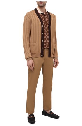 Мужские кожаные мокасины GUCCI черного цвета по цене 50200 руб., арт. 648039/1XH30 | Фото 2 Мужские кожаные мокасины GUCCI черного цвета, арт. 648039/1XH30 | Фото 2
