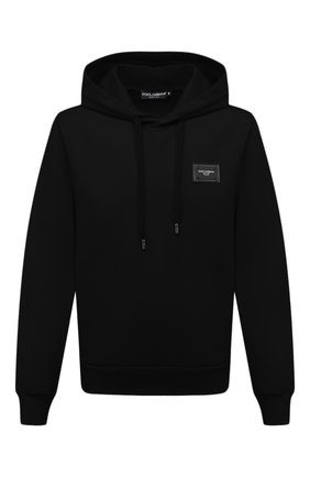 Мужской хлопковое худи DOLCE & GABBANA черного цвета по цене 47050 руб., арт. G90V2T/G7YEL | Фото 1 Мужской хлопковое худи DOLCE & GABBANA черного цвета, арт. G90V2T/G7YEL | Фото 1
