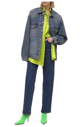 Женская джинсовая куртка BALENCIAGA голубого цвета по цене 141000 руб., арт. 625993/TJW54 | Фото 2 Женская джинсовая куртка BALENCIAGA голубого цвета, арт. 625993/TJW54 | Фото 2