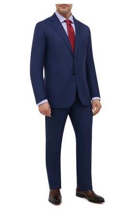 Мужской шерстяной костюм ZILLI темно-синего цвета по цене 599500 руб., арт. MMV-P1202Z1-56804/0001 | Фото 1 Мужской шерстяной костюм ZILLI темно-синего цвета, арт. MMV-P1202Z1-56804/0001 | Фото 1