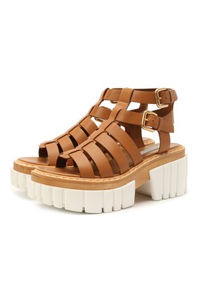 Женские сандалии emilie STELLA MCCARTNEY коричневого цвета по цене 62450 руб., арт. 800339/W1DX0 | Фото 1 Женские сандалии emilie STELLA MCCARTNEY коричневого цвета, арт. 800339/W1DX0 | Фото 1 (Материал внешний: Экокожа, Текстиль; Подошва: Платформа; Каблук высота: Высокий; Материал внутренний: Экокожа, Текстиль; Каблук тип: Устойчивый)