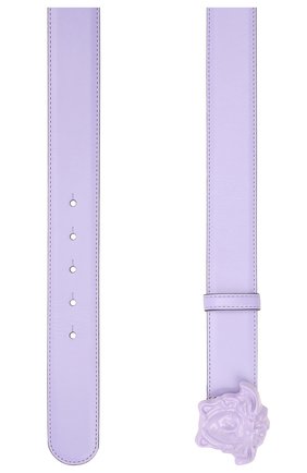 Женский кожаный ремень la medusa VERSACE сиреневого цвета по цене 29950 руб., арт. DCDD259/DVTFN | Фото 2 Женский кожаный ремень la medusa VERSACE сиреневого цвета, арт. DCDD259/DVTFN | Фото 2 (Материал: Кожа)