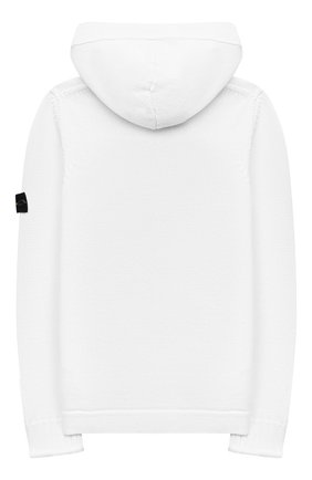 Детский хлопковый кардиган STONE ISLAND белого цвета по цене 42100 руб., арт. 7416511A5/14 | Фото 2 Детский хлопковый кардиган STONE ISLAND белого цвета, арт. 7416511A5/14 | Фото 2