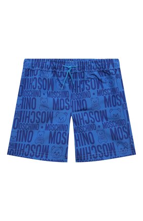 Детские плавки-шорты MOSCHINO синего цвета по цене 14900 руб., арт. HML011/LKA03/10A-14A | Фото 1 Детские плавки-шорты MOSCHINO синего цвета, арт. HML011/LKA03/10A-14A | Фото 1 (Материал внешний: Синтетический материал; Кросс-КТ: Пляж; Региональные ограничения белый список (Axapta Mercury): RU; Ростовка одежда: 10 - 11 лет | 140 - 146см, 12 лет | 152 см)