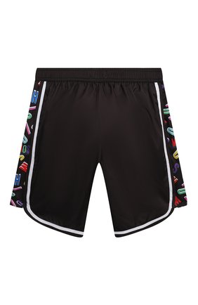Детские плавки-шорты MOSCHINO черного цвета по цене 11750 руб., арт. HUL014/LKA02/10A-14A | Фото 2 Детские плавки-шорты MOSCHINO черного цвета, арт. HUL014/LKA02/10A-14A | Фото 2 (Материал внешний: Синтетический материал; Кросс-КТ: Пляж; Ростовка одежда: 10 - 11 лет | 140 - 146см, 12 лет | 152 см)