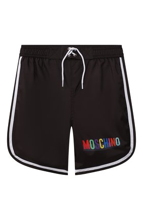 Детские плавки-шорты MOSCHINO черного цвета по цене 14900 руб., арт. HUL014/LKA02/4A-8A | Фото 1 Детские плавки-шорты MOSCHINO черного цвета, арт. HUL014/LKA02/4A-8A | Фото 1 (Материал внешний: Синтетический материал; Кросс-КТ: Пляж; Региональные ограничения белый список (Axapta Mercury): RU; Ростовка одежда: 4 года | 104 см, 5 лет | 110 см, 6 лет | 116 см, 8 лет | 128 см)