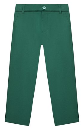 Детские льняные брюки LORO PIANA зеленого цвета по цене 29950 руб., арт. FAL5898 | Фото 1 Детские льняные брюки LORO PIANA зеленого цвета, арт. FAL5898 | Фото 1