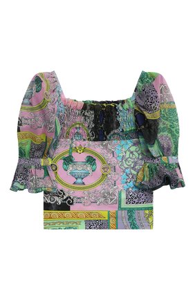 Детский топ из вискозы VERSACE разноцветного цвета по цене 36750 руб., арт. 1000035/1A00298/4A-6A | Фото 1 Детский топ из вискозы VERSACE разноцветного цвета, арт. 1000035/1A00298/4A-6A | Фото 1