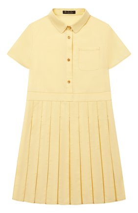 Детское хлопковое платье LORO PIANA желтого цвета по цене 62200 руб., арт. FAL5512 | Фото 1 Детское хлопковое платье LORO PIANA желтого цвета, арт. FAL5512 | Фото 1 (Материал внешний: Хлопок; Случай: Повседневный; Девочки Кросс-КТ: Платье-одежда; Рукава: Короткие; Ростовка одежда: 10 - 11 лет | 140 - 146см, 18 мес | 86 см, 4 года | 104 см, 6 лет | 116 см, 8 лет | 128 см)