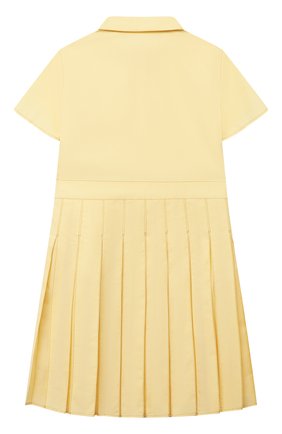 Детское хлопковое платье LORO PIANA желтого цвета по цене 62200 руб., арт. FAL5512 | Фото 2 Детское хлопковое платье LORO PIANA желтого цвета, арт. FAL5512 | Фото 2 (Материал внешний: Хлопок; Случай: Повседневный; Девочки Кросс-КТ: Платье-одежда; Рукава: Короткие; Ростовка одежда: 10 - 11 лет | 140 - 146см, 18 мес | 86 см, 4 года | 104 см, 6 лет | 116 см, 8 лет | 128 см)