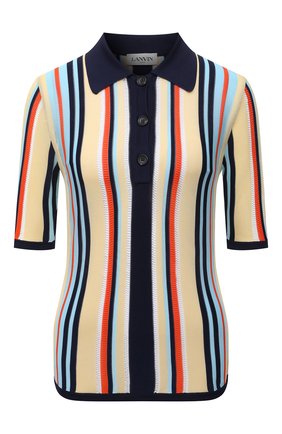 Женское поло из вискозы LANVIN разноцветного цвета по цене 62500 руб., арт. RW-T0637M-MV01-P21 | Фото 1 Женское поло из вискозы LANVIN разноцветного цвета, арт. RW-T0637M-MV01-P21 | Фото 1