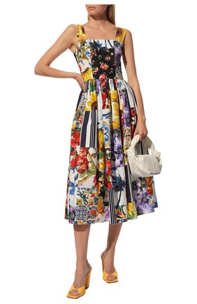 Женское хлопковое платье DOLCE & GABBANA разноцветного цвета по цене 195000 руб., арт. F6N0CT/GDY03 | Фото 2 Женское хлопковое платье DOLCE & GABBANA разноцветного цвета, арт. F6N0CT/GDY03 | Фото 2