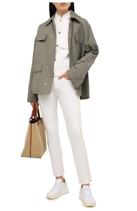 Женская джинсовая куртка STELLA MCCARTNEY белого цвета по цене 75550 руб., арт. 602893/S0H40 | Фото 2 Женская джинсовая куртка STELLA MCCARTNEY белого цвета, арт. 602893/S0H40 | Фото 2