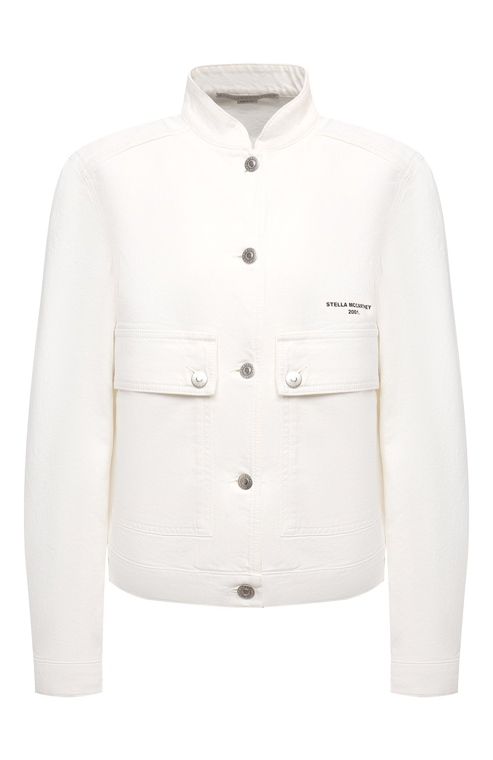 Женская джинсовая куртка STELLA MCCARTNEY белого цвета, арт. 602893/S0H40 | Фото 1 (Кросс-КТ: Куртка, Деним; Рукава: Длинные; Региональные ограничения белый список (Axapta Mercury): RU; Материал внешний: Хлопок; Стили: Спорт-шик; Длина (верхняя одежда): Короткие)