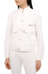 Женская джинсовая куртка STELLA MCCARTNEY белого цвета, арт. 602893/S0H40 | Фото 3 (Кросс-КТ: Куртка, Деним; Рукава: Длинные; Региональные ограничения белый список (Axapta Mercury): RU; Материал внешний: Хлопок; Стили: Спорт-шик; Длина (верхняя одежда): Короткие)