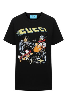Женская хлопковая футболка disney x gucci GUCCI черного цвета по цене 48700 руб., арт. 644671/XJDBD | Фото 1 Женская хлопковая футболка disney x gucci GUCCI черного цвета, арт. 644671/XJDBD | Фото 1