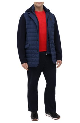 Мужская пуховая куртка massimo-s3z MOORER синего цвета, арт. MASSIM0-S3Z/M0UGI100041-TEPA069 | Фото 2 (Материал подклада: Синтетический материал; Материал утеплителя: Пух и перо; Материал внешний: Синтетический материал; Рукава: Длинные; Кросс-КТ: Куртка; Стили: Кэжуэл; Big sizes: Big Sizes; Длина (верхняя одежда): До середины бедра; Мужское Кросс-КТ: Куртка-верхняя одежда)
