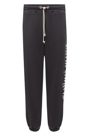 Мужские хлопковые джоггеры PALM ANGELS серого цвета по цене 37400 руб., арт. PMCH011S21FLE0011001 | Фото 1 Мужские хлопковые джоггеры PALM ANGELS серого цвета, арт. PMCH011S21FLE0011001 | Фото 1