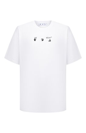 Мужская хлопковая футболка OFF-WHITE белого цвета по цене 27200 руб., арт. 0MAA038S21JER001 | Фото 1 Мужская хлопковая футболка OFF-WHITE белого цвета, арт. 0MAA038S21JER001 | Фото 1
