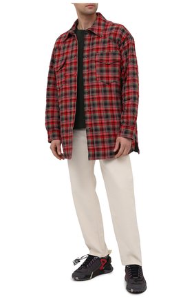 Мужская хлопковая футболка OFF-WHITE хаки цвета по цене 26050 руб., арт. 0MAA027S21JER012 | Фото 2 Мужская хлопковая футболка OFF-WHITE хаки цвета, арт. 0MAA027S21JER012 | Фото 2