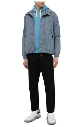 Мужская куртка ASPESI бирюзового цвета, арт. S1 I I116 G402 | Фото 2 (Рукава: Длинные; Материал внешний: Синтетический материал; Длина (верхняя одежда): Короткие; Кросс-КТ: Куртка, Ветровка; Стили: Кэжуэл)