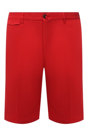 Мужские хлопковые шорты PT TORINO красного цвета, арт. 211-CB BTKCZ00CL1/NU35 | Фото 1 (Длина Шорты М: До колена; Материал внешний: Хлопок; Мужское Кросс-КТ: Шорты-одежда; Принт: Без принта; Стили: Кэжуэл)