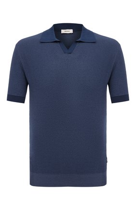Мужское хлопковое поло Z ZEGNA темно-синего цвета по цене 31850 руб., арт. VWU11/ZZ135 | Фото 1 Мужское хлопковое поло Z ZEGNA темно-синего цвета, арт. VWU11/ZZ135 | Фото 1 (Рукава: Короткие; Материал внешний: Хлопок; Длина (для топов): Стандартные; Стили: Кэжуэл; Застежка: Открытый ворот)
