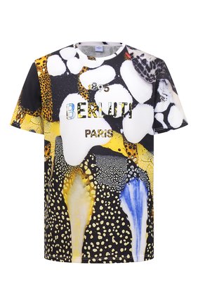 Мужская хлопковая футболка BERLUTI разноцветного цвета, арт. R19JRS57-001 | Фото 1 (Материал внешний: Хлопок; Длина (для топов): Стандартные; Рукава: Короткие; Принт: С принтом; Стили: Кэжуэл)
