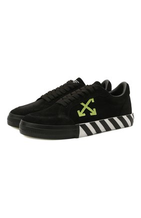 Мужские замшевые кеды vulcanized OFF-WHITE черного цвета по цене 34550 руб., арт. 0MIA085S21LEA0021055 | Фото 1 Мужские замшевые кеды vulcanized OFF-WHITE черного цвета, арт. 0MIA085S21LEA0021055 | Фото 1