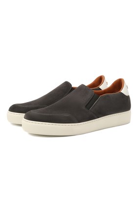 Мужские замшевые слипоны tiziano ZEGNA COUTURE темно-серого цвета по цене 72150 руб., арт. A4464X-LHKUD | Фото 1 Мужские замшевые слипоны tiziano ZEGNA COUTURE темно-серого цвета, арт. A4464X-LHKUD | Фото 1 (Материал внутренний: Натуральная кожа; Материал внешний: Замша, Кожа; Стили: Кэжуэл)