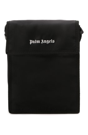 Мужская текстильная сумка PALM ANGELS черного цвета, арт. PMNN001S21FAB0031001 | Фото 1 (Ремень/цепочка: На ремешке; Материал: Текстиль; Размер: mini)