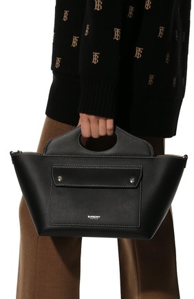 Женская сумка pocket cabas BURBERRY черного цвета по цене 132000 руб., арт. 8040123 | Фото 2 Женская сумка pocket cabas BURBERRY черного цвета, арт. 8040123 | Фото 2 (Ошибки технического описания: Нет ширины; Материал: Натуральная кожа; Размер: mini; Сумки-технические: Сумки top-handle, Сумки через плечо)