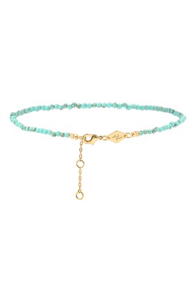 Женский браслет на ногу confetti anklet ANNI LU бирюзового цвета по цене 0 руб., арт. 191-50-44 | Фото 2 Женский браслет на ногу confetti anklet ANNI LU бирюзового цвета, арт. 191-50-44 | Фото 2 (Материал: Стекло, Металл)