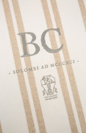 Хлопковое полотенце BRUNELLO CUCINELLI бежевого цвета по цене 83500 руб., арт. MLB917984 | Фото 2 Хлопковое полотенце BRUNELLO CUCINELLI бежевого цвета, арт. MLB917984 | Фото 2