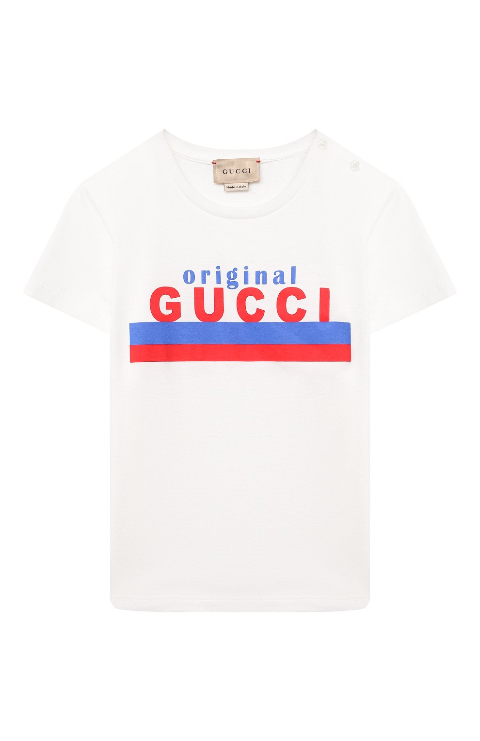 Детский хлопковая футболка GUCCI белого цвета, арт. 548034/XJC7M | Фото 1