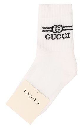 Детские хлопковые носки GUCCI белого цвета по цене 5900 руб., арт. 627667/3K659 | Фото 1 Детские хлопковые носки GUCCI белого цвета, арт. 627667/3K659 | Фото 1