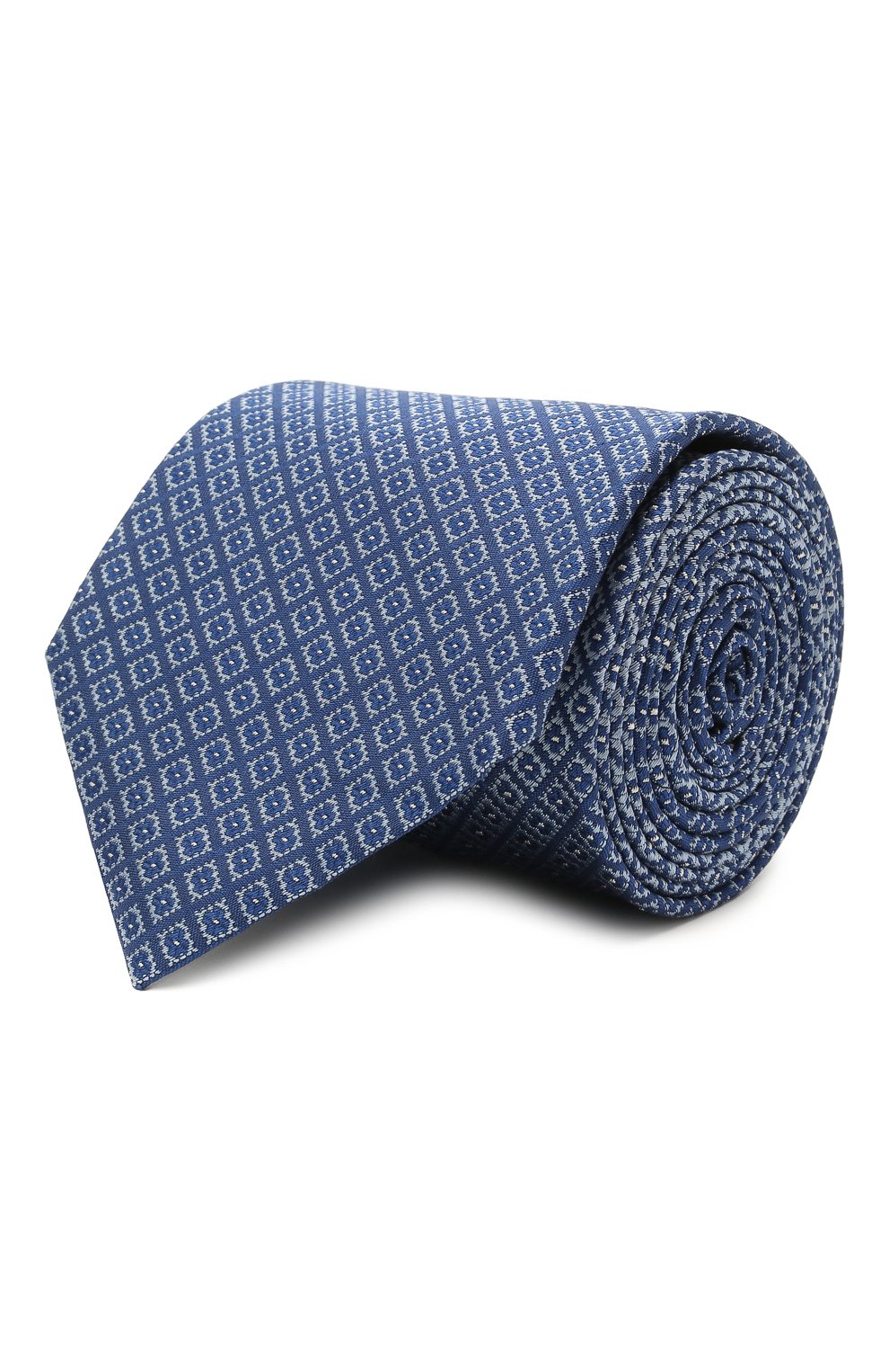 Мужской шелковый галстук BRIONI голубого цвета, арт. 061Q00/P0498 | Фото 1 (Принт: С принтом; Материал: Текстиль, Шелк; Региональные ограничения белый список (Axapta Mercury): RU)